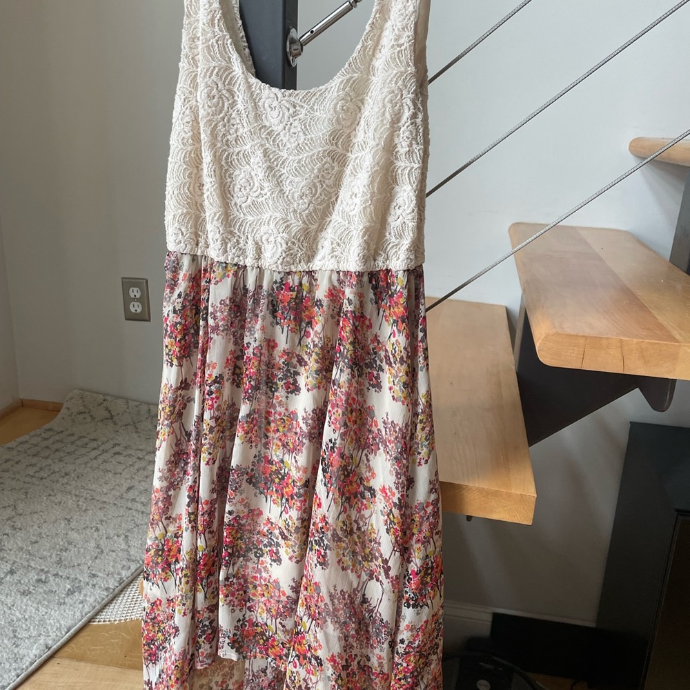 Floral high low dress